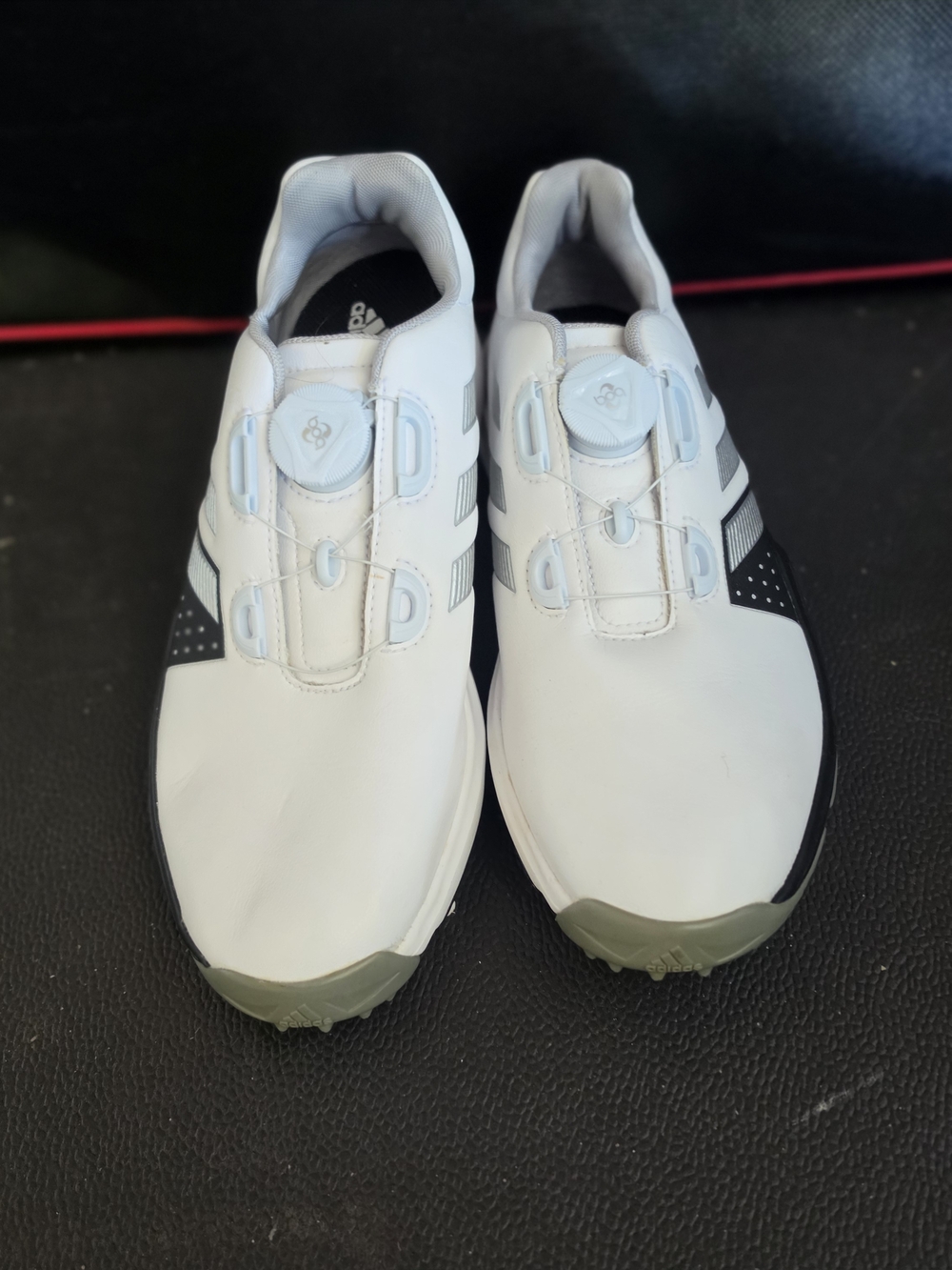 Adidas Kid's White Golf Shoes with Boa Closure